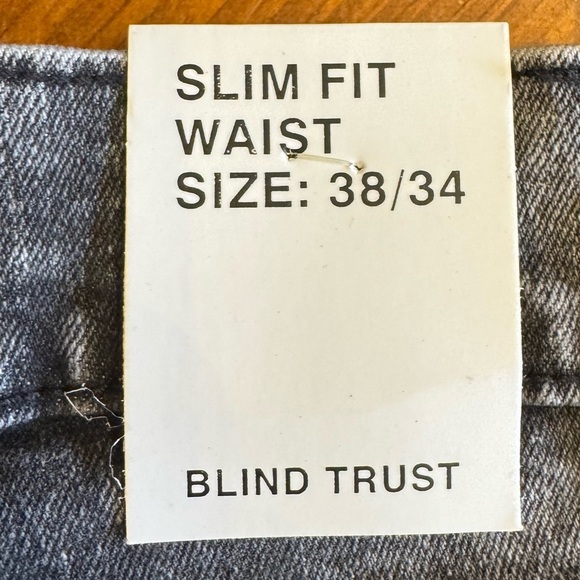 Blind Trust Black Jeans Paint Splatter Slim Fit Red And White 38x34 Hip Hop NEW - Picture 12 of 16